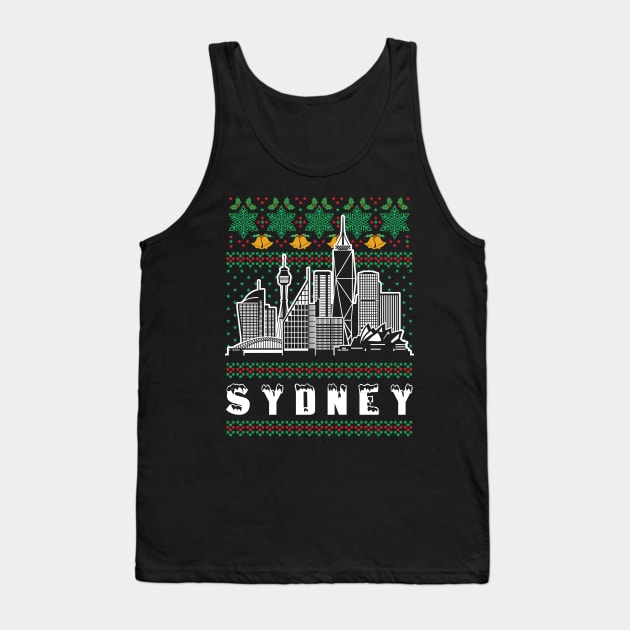 Sydney Australia Ugly Christmas Tank Top by travel2xplanet